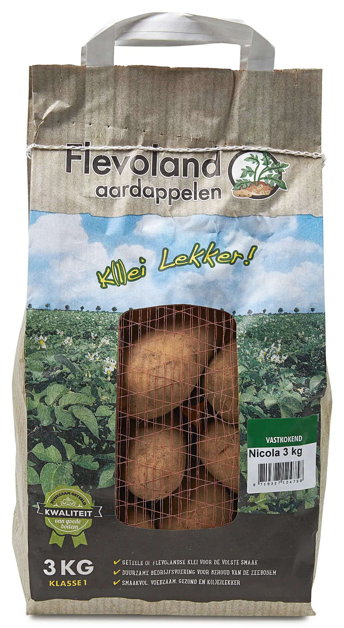 Aardappel Flevo Nicola 3kg (vastkokend)